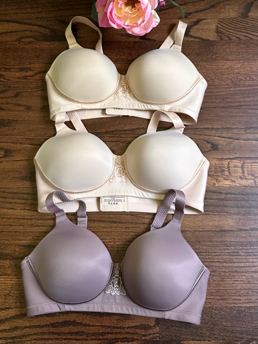 Bundle of 3 Beauty Back Vanity Fair Bras, 36C